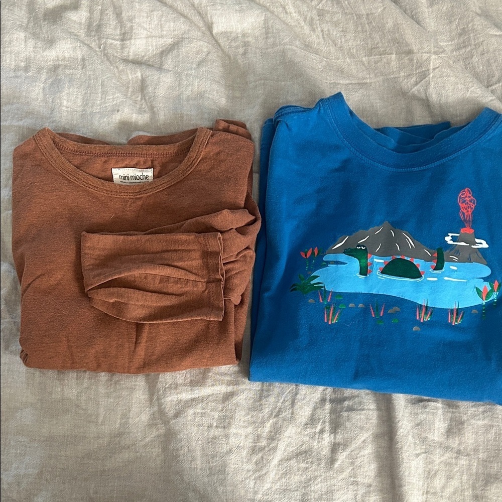 Mini mioche & Hanna Andersson L/S and Short Sleeve Tee. Size 9-10